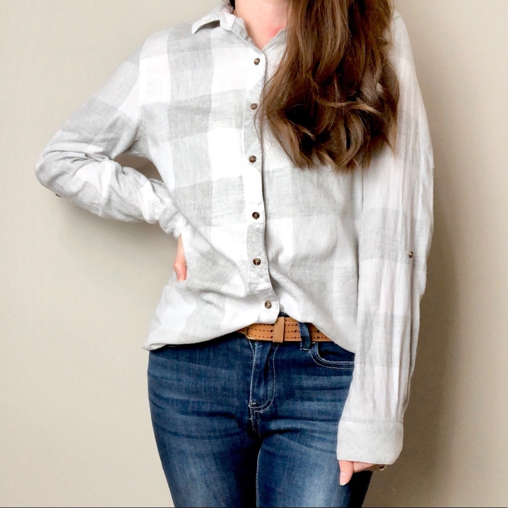 Thread & Supply White and Grey Flannel